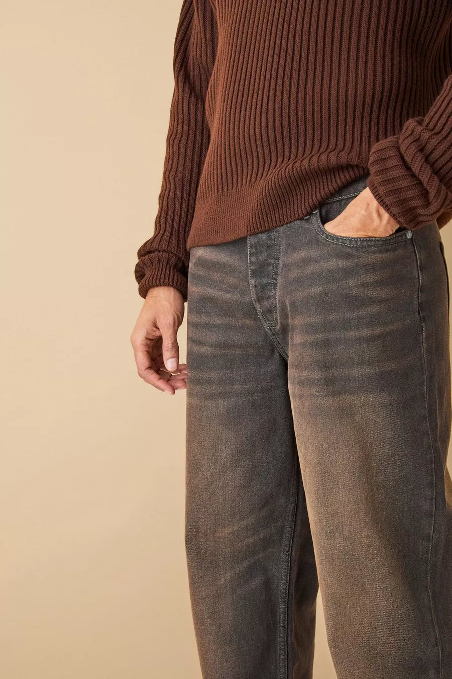 BAGGY RIGID WASHED JEANS