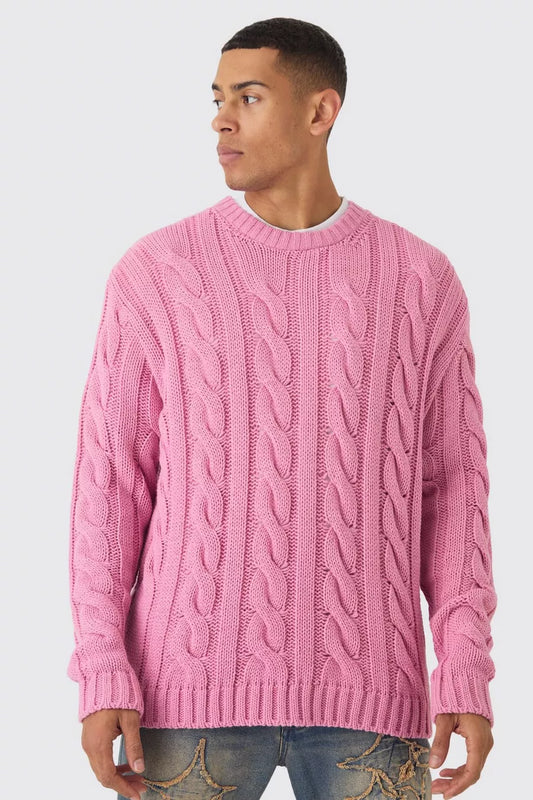 OVERSIZED CABLE KNIT JUMPER